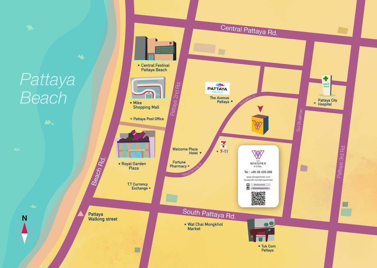 The Whisper Hotel Pattaya Exterior foto